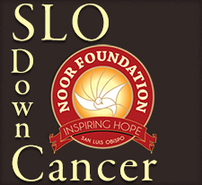 SLO Down Cancer and Noor Foundation Logos